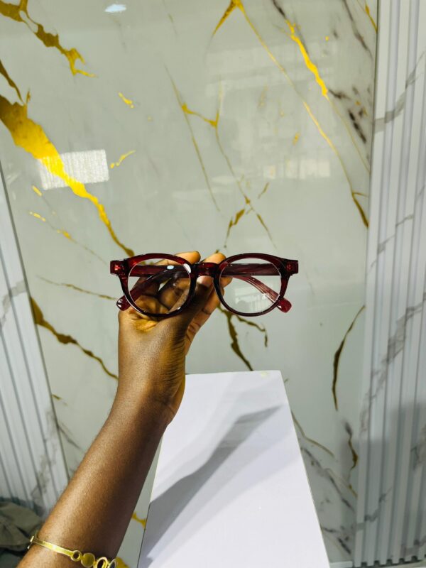 ML 64 Thick Round Anti-blue light Glasses - Image 6